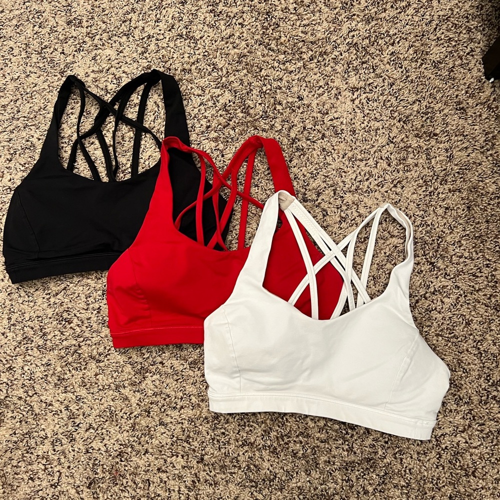 3 pack of lululemon sports bra